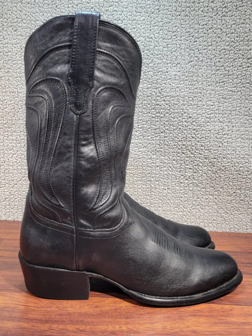Tecovas The Cartwright Men's Size 11D Midnight Cowhide Cowboy Boots